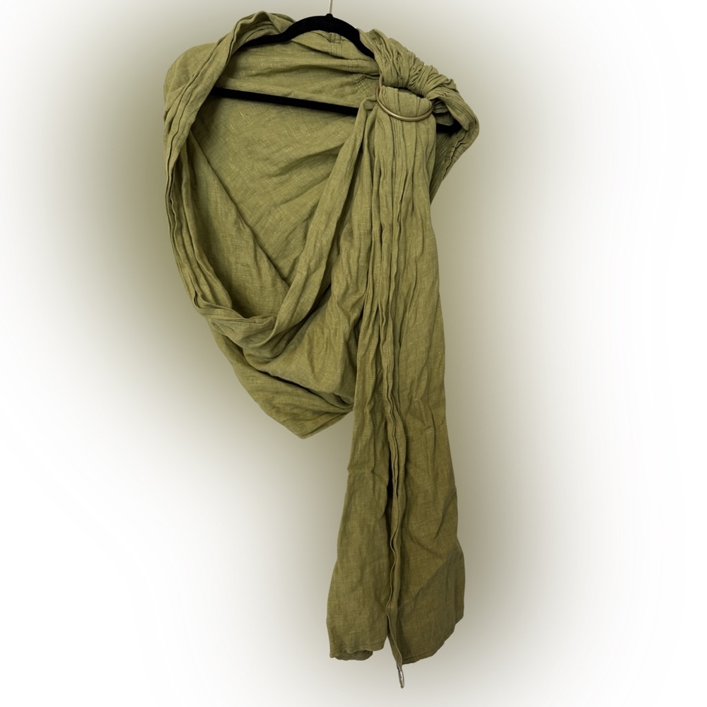 Vienna Springs Linen ring sling in Wasabi